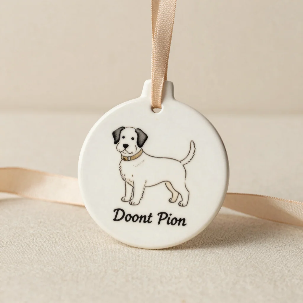 Custom Pet Portrait Ceramic Ornament